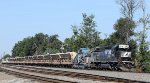 NS 3345 leads loaded ballast train 90J towards the "H" line